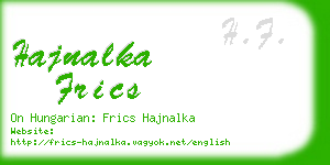 hajnalka frics business card